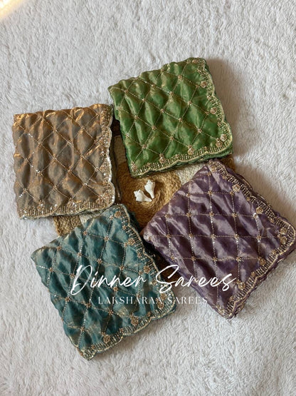 AMBER — Designer Luxe Shimmer Silk Saree