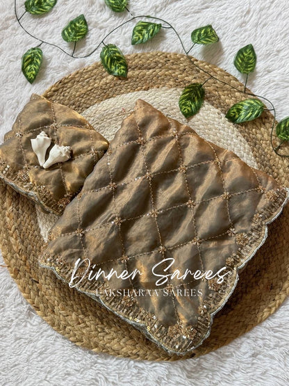 AMBER — Designer Luxe Shimmer Silk Saree