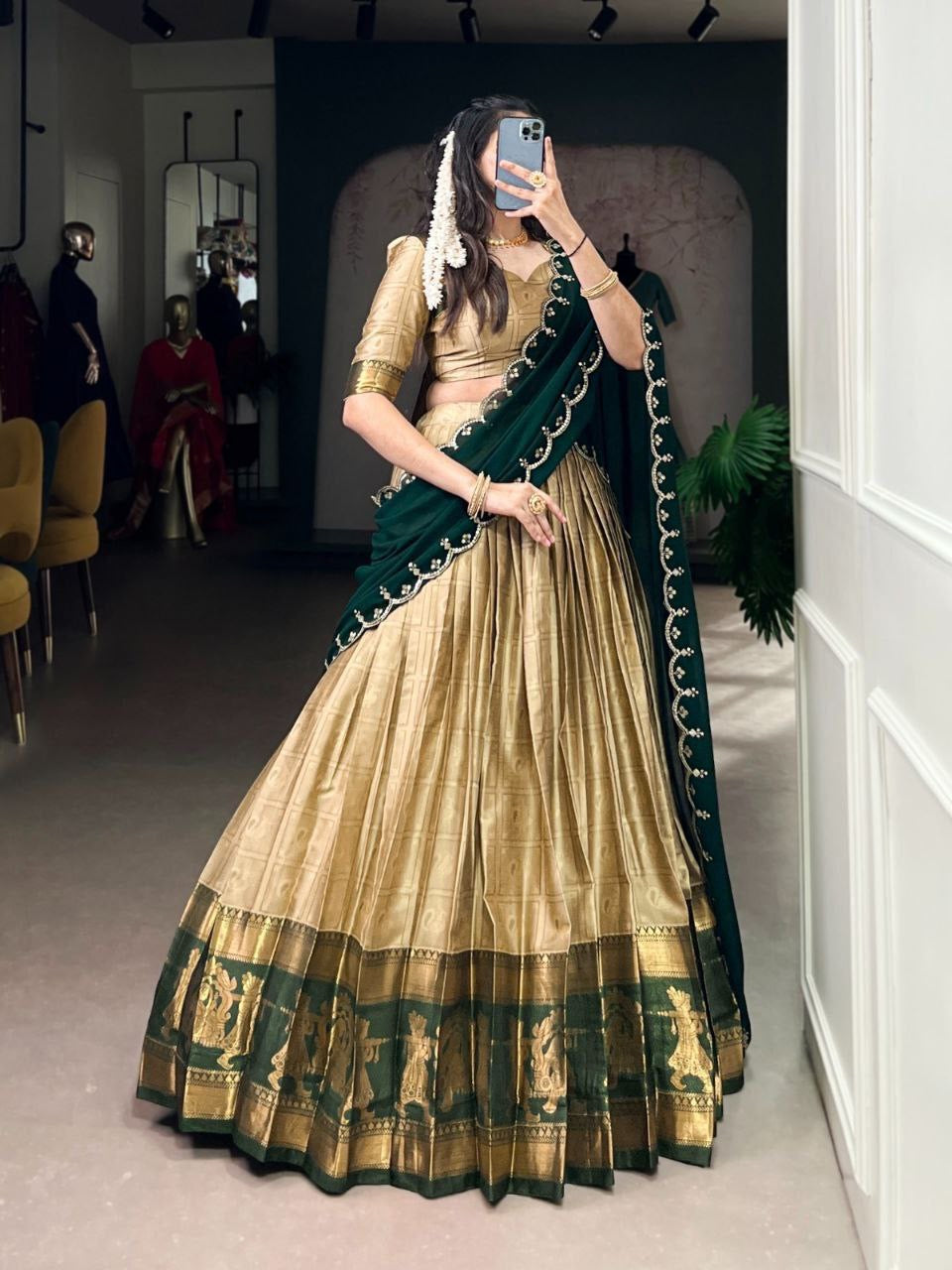 SRISHAA — Poly Cotton Half Saree Lehenga