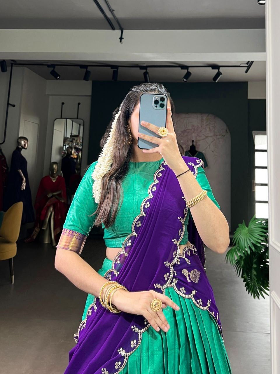 SRISHAA — Poly Cotton Half Saree Lehenga