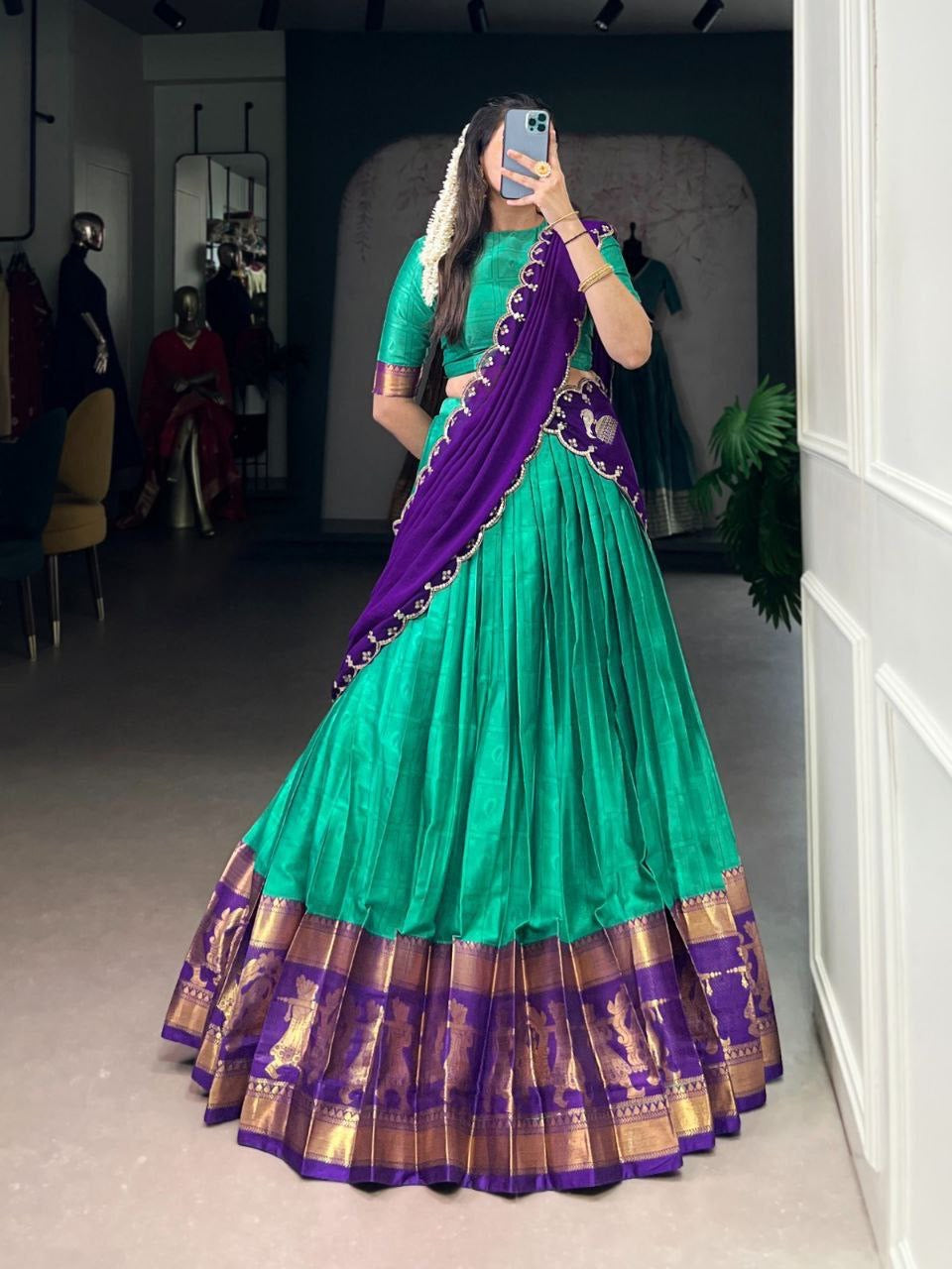 SRISHAA — Poly Cotton Half Saree Lehenga