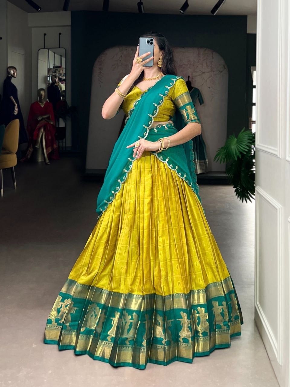 SRISHAA — Poly Cotton Half Saree Lehenga