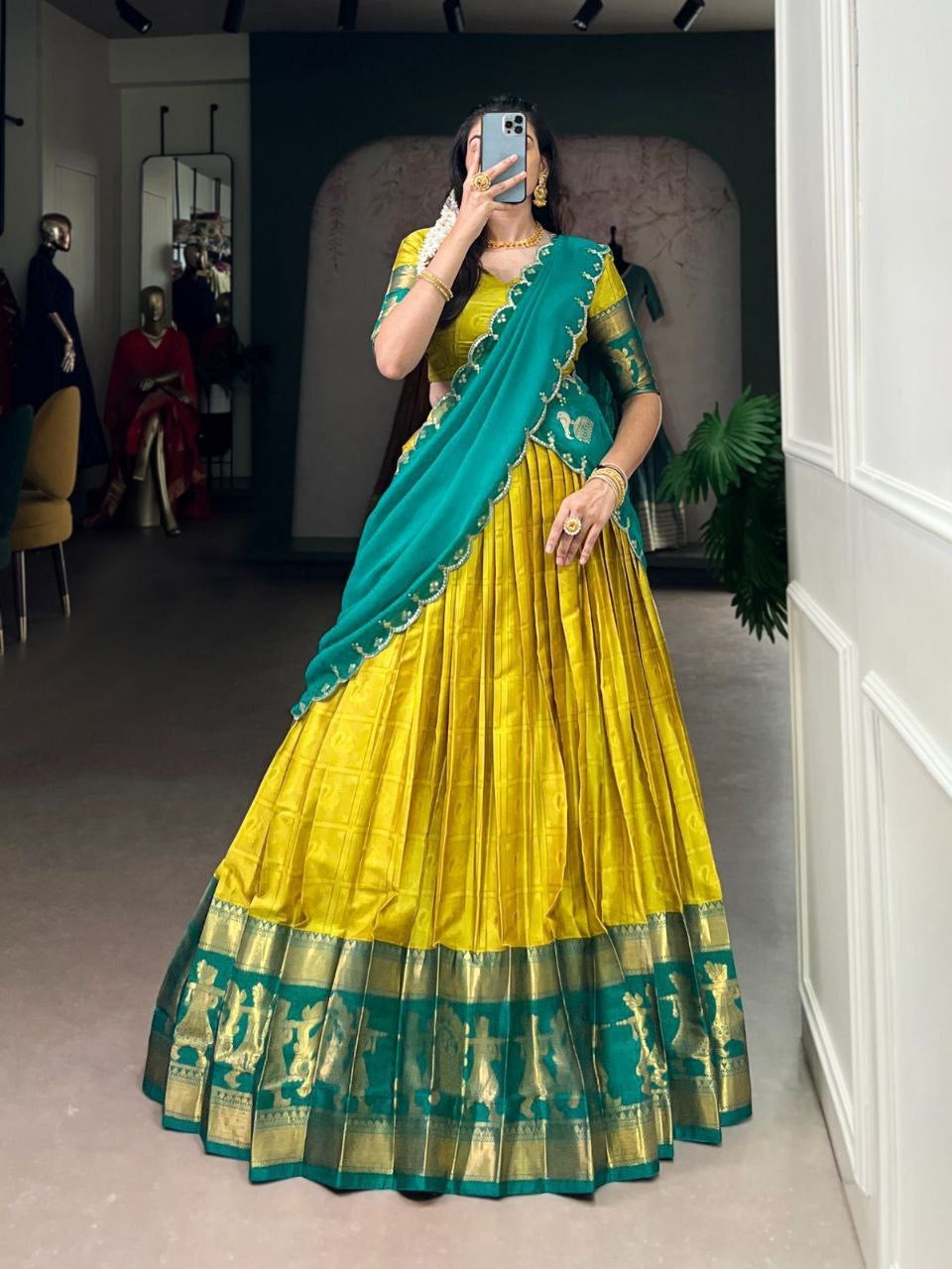 SRISHAA — Poly Cotton Half Saree Lehenga