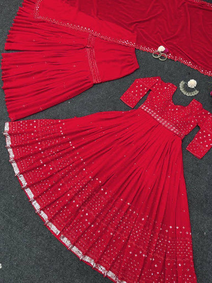 SAYA - Anarkali V Cut Split x Sharara Suit