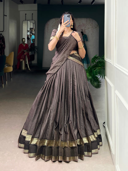RENUKAA — Chettinad Cotton Half Saree Lehenga