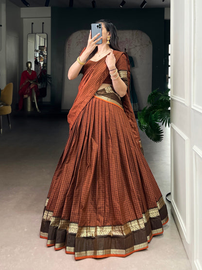 RENUKAA — Chettinad Cotton Half Saree Lehenga