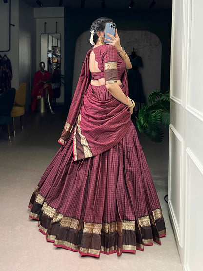 RENUKAA — Chettinad Cotton Half Saree Lehenga