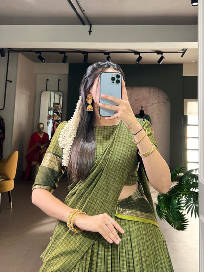 RENUKAA — Chettinad Cotton Half Saree Lehenga