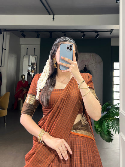 RENUKAA — Chettinad Cotton Half Saree Lehenga