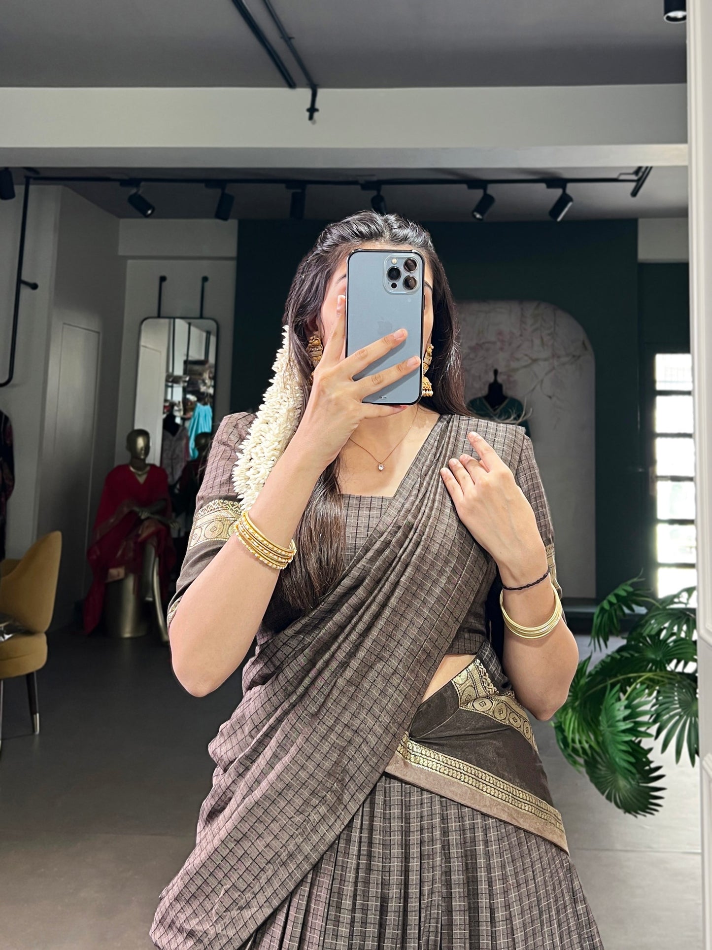 RENUKAA — Chettinad Cotton Half Saree Lehenga