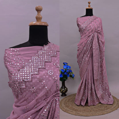 HAMISHA - Chikankari Designer Georgette Saree