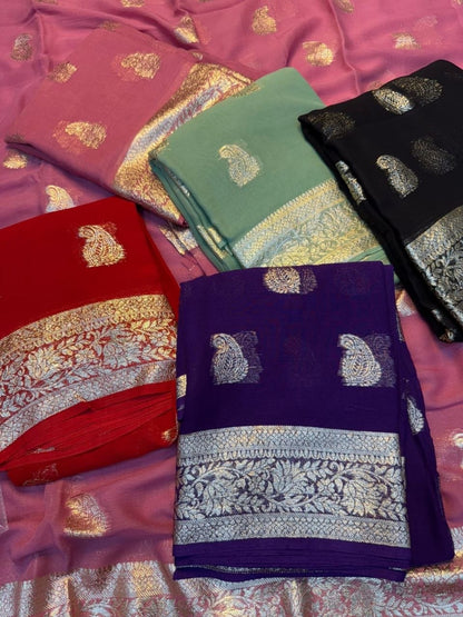 ARIA— Viscose Georgette Saree