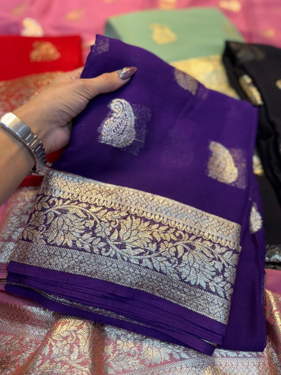 ARIA— Viscose Georgette Saree