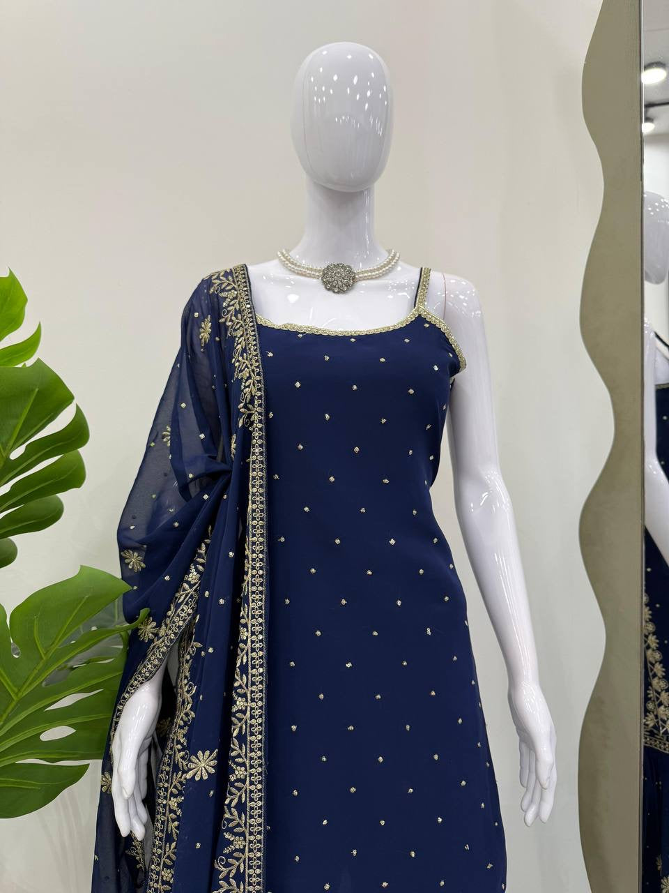 ELINE - Premium Blue Sharara Suit