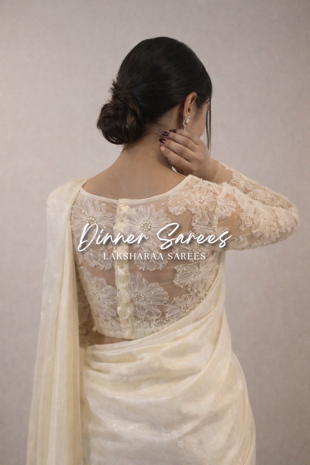 Angela shimmer saree with floral work blouse from Laksharaa Sarees, featuring elegant design and intricate embroidery.