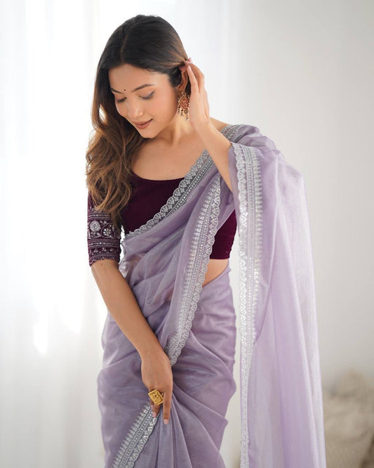 LORI — Beautiful Twill Net Dinner Saree