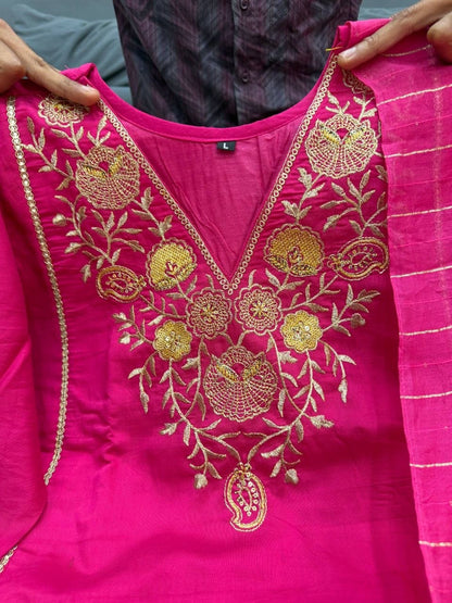 Elegant pink kurti from Laksharaa Sarees with intricate embroidery and comfortable fit, perfect for casual or festive wear.