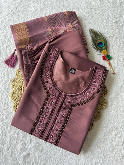 Dusty Purple Kurti Set