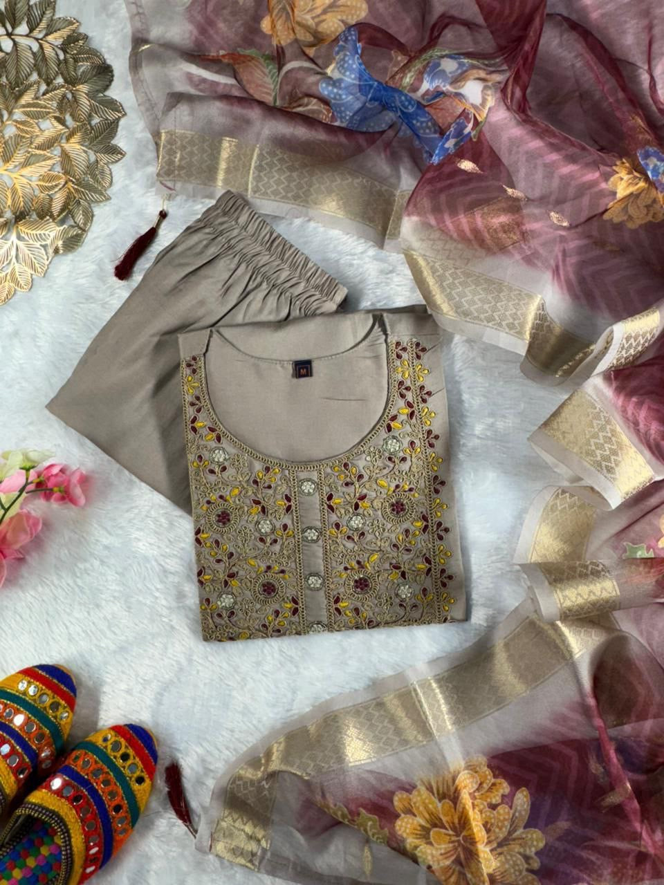 Grey Comfy Kurti Set