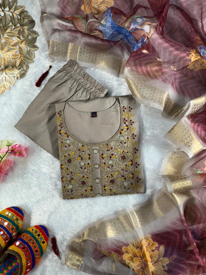 Grey Comfy Kurti Set