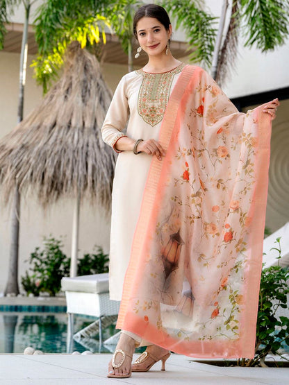 Peach Comfy Kurti Set
