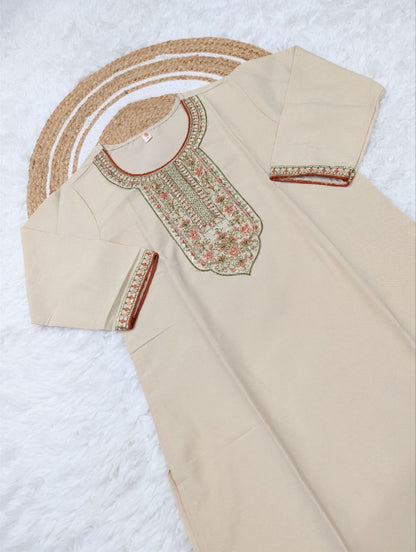 Peach Comfy Kurti Set