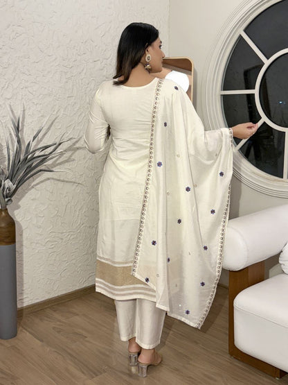 Cream Comfy Kurti Set