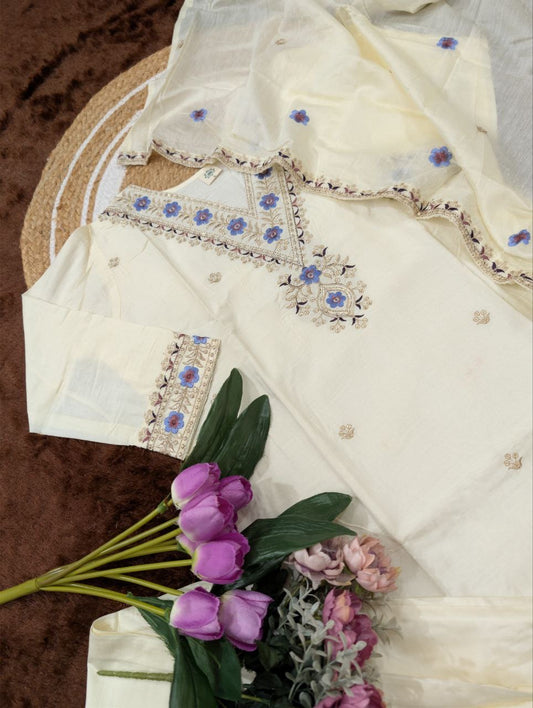 Cream Comfy Kurti Set