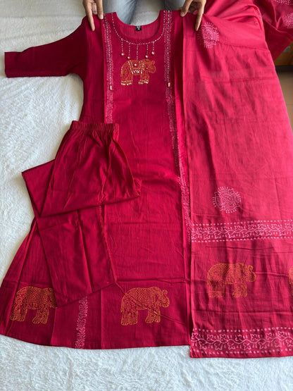 Rani Pink Comfy Kurti Set