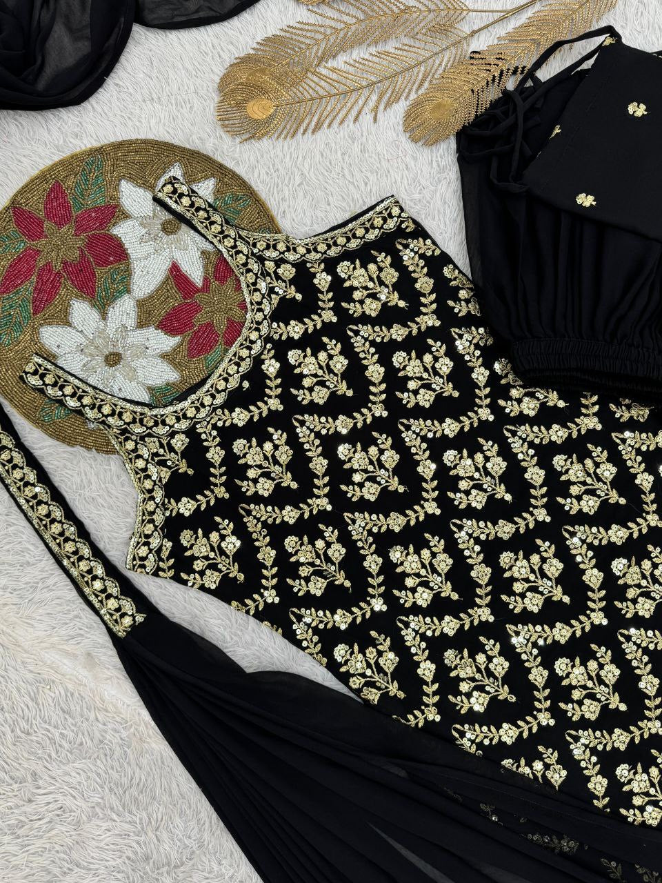 ISHIKA —Designer Pallazo Suit with Free Potli Bag Set