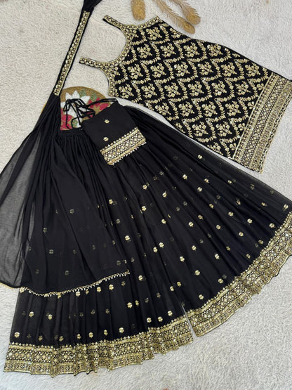 ISHIKA —Designer Pallazo Suit with Free Potli Bag Set