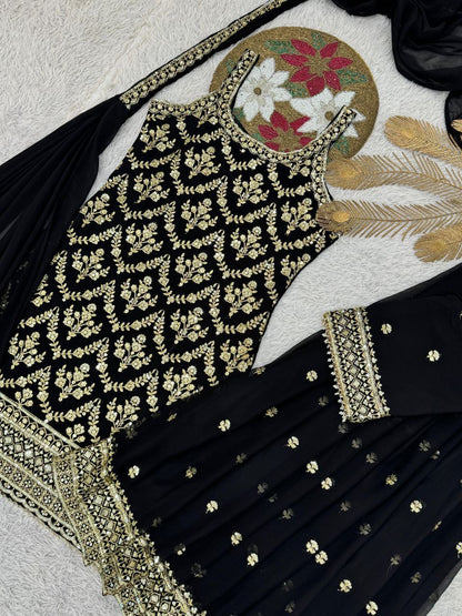 ISHIKA —Designer Pallazo Suit with Free Potli Bag Set