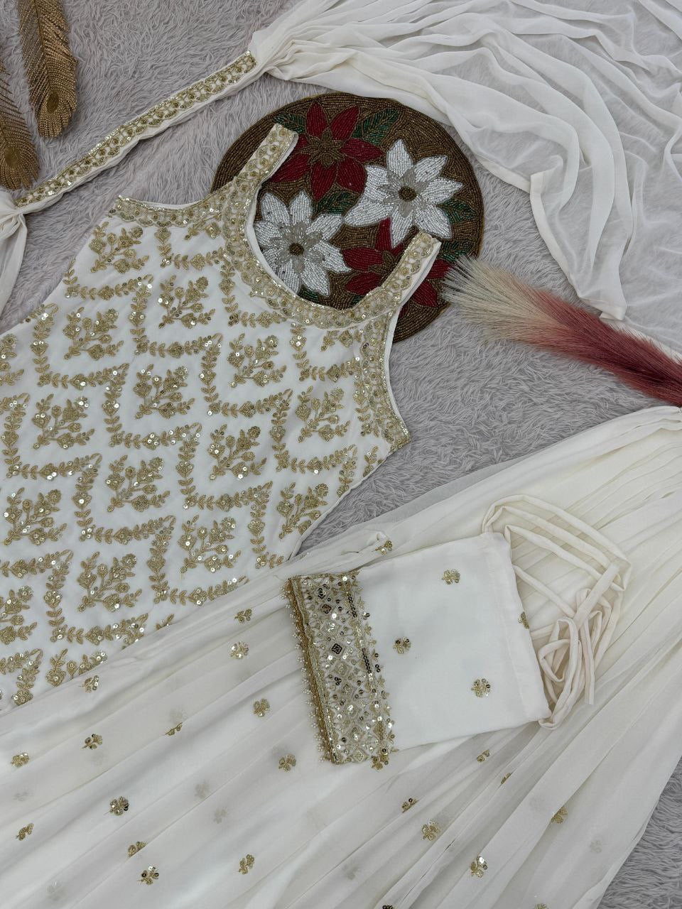 ISHIKA —Designer Pallazo Suit with Free Potli Bag Set