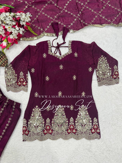 VERONICA —  Shimmer Sharara Suit