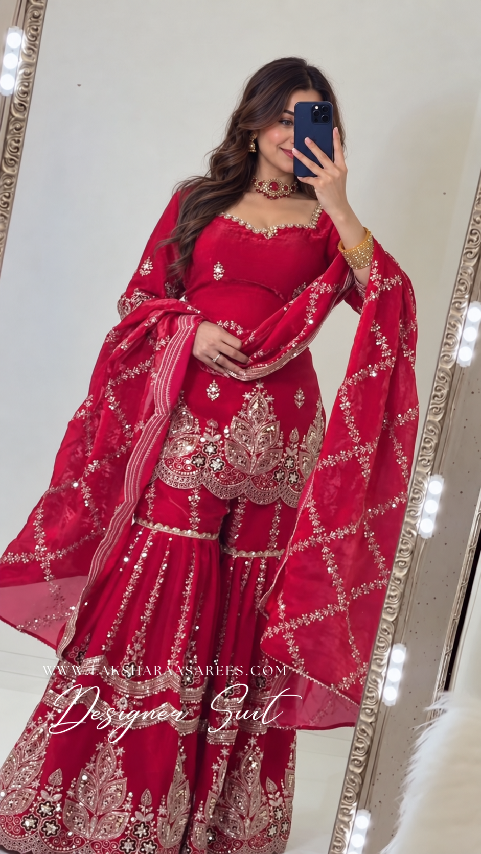 VERONICA —  Shimmer Sharara Suit