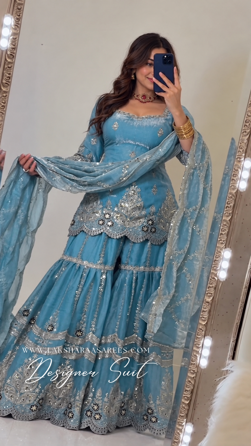 VERONICA —  Shimmer Sharara Suit