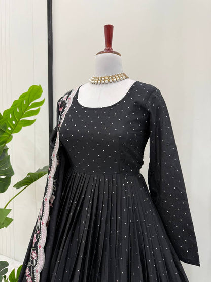 ELORA - Chinnon Silk Anarkali Suit