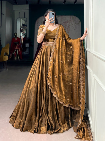 SAHANA — Metallic Shimmer Partywear Lehenga