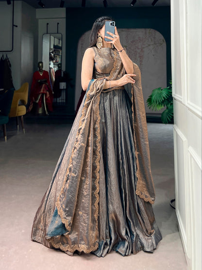 SAHANA — Metallic Shimmer Partywear Lehenga