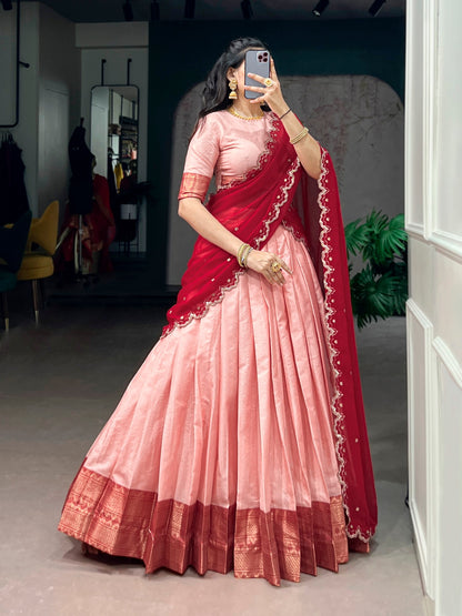 VIYA — Cotton Silk Half Saree Lehenga