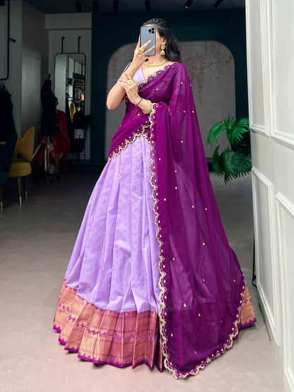 VIYA — Cotton Silk Half Saree Lehenga