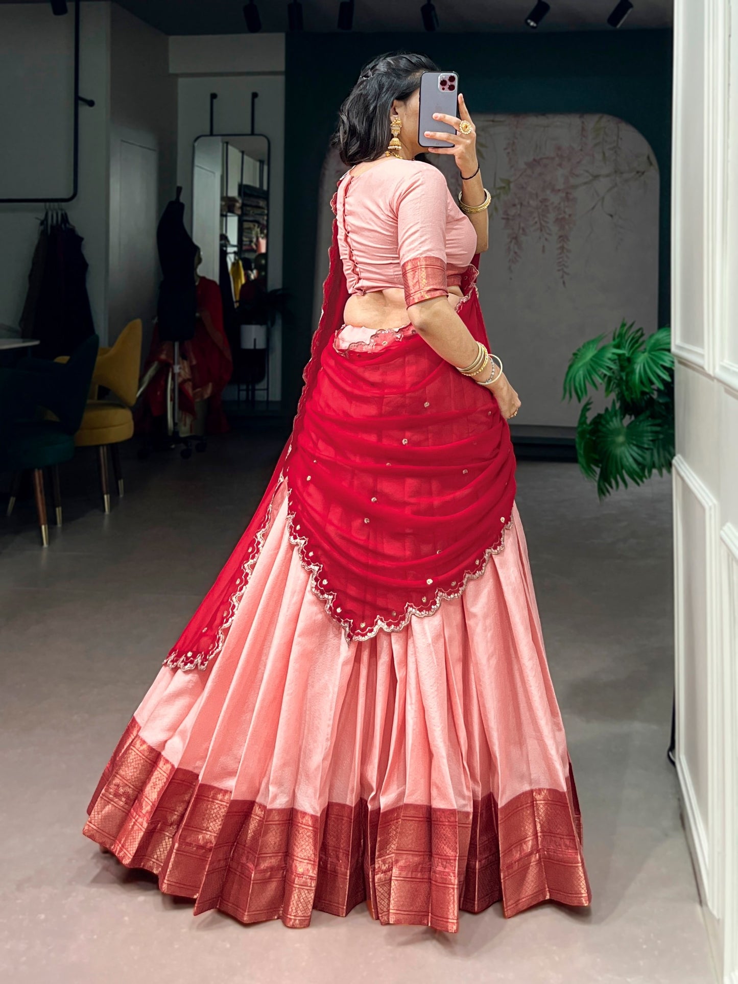 VIYA — Cotton Silk Half Saree Lehenga