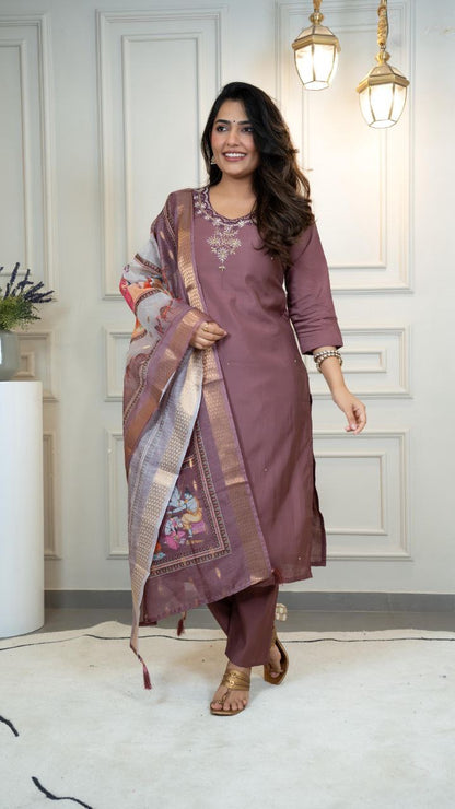 Dusty Purple Kurti Set