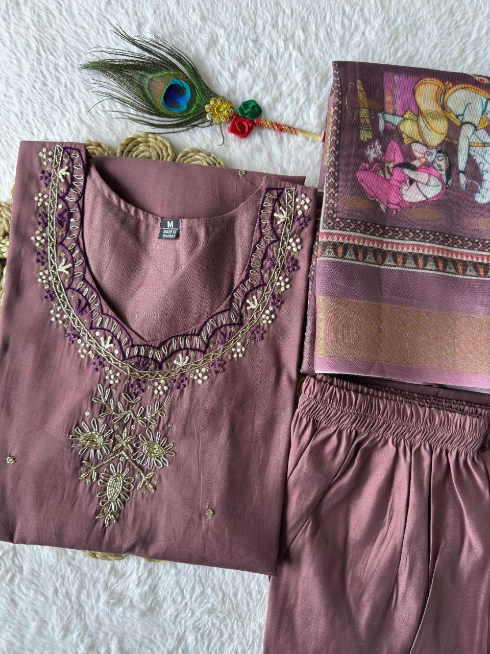 Dusty Purple Kurti Set