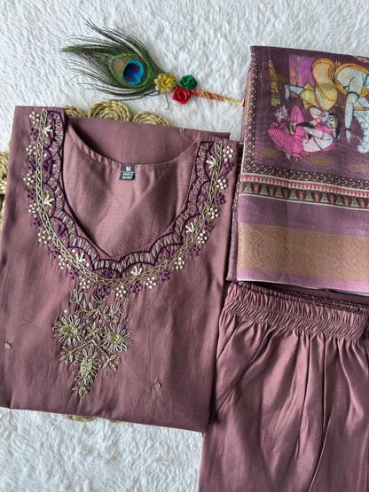 Dusty Purple Kurti Set