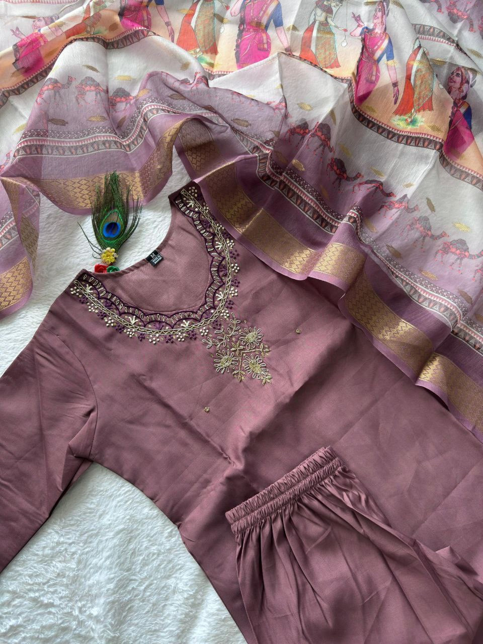 Dusty Purple Kurti Set