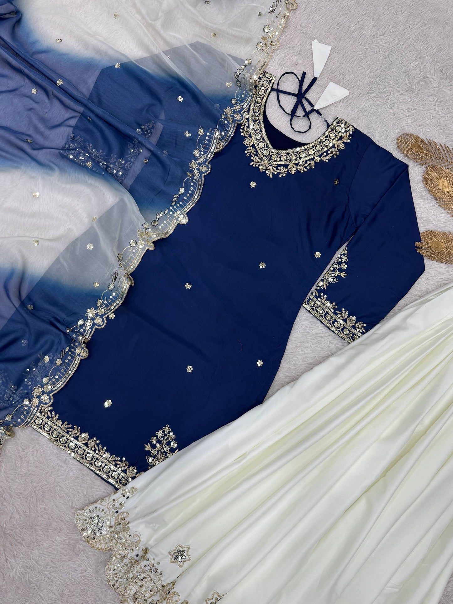 MIRAA — French Crepe Pallazo Suit - Laksharaa Sarees