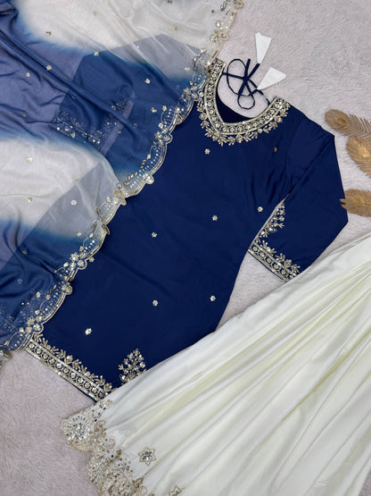 MIRAA — French Crepe Pallazo Suit - Laksharaa Sarees