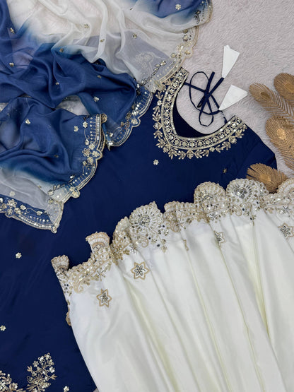 MIRAA — French Crepe Pallazo Suit - Laksharaa Sarees