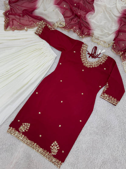 MIRAA — French Crepe Pallazo Suit - Laksharaa Sarees